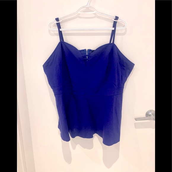 City Chic Tops - Peplum shirt - Royal Blue - City Chic - XXL